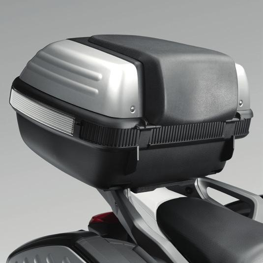Lid features brushed aluminium effect panels for a more rugged look.