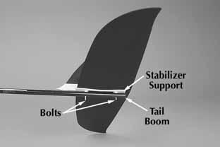 You will need the horizontal stabilizer, fin, stabilizer support, tail skid, two nuts and included wrench for