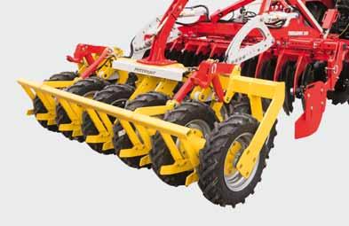 Large area of contact prevents harmful compaction.