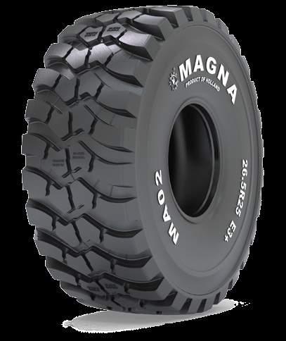 All Steel Radial Construction Multifunctional OTR MA02 E3+/L3+ MA02 The Magna MA02 is designed for use on wheel loaders, articulated dump trucks, scrapers and dozers.