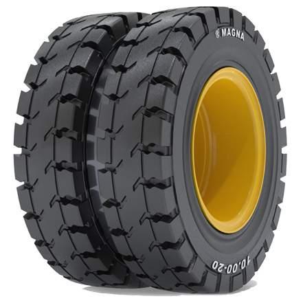 Magna Super Solid Tyres INDUSTRIAL MA608 WASTE & RECYCLING MA608 The Magna MA608 Super Solid Twin Wheels are especially designed for excavators.