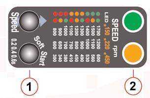 Press Soft Start button until the target time is selected. 4. By starting the screwdriver, the selected soft start setting is saved automatically.