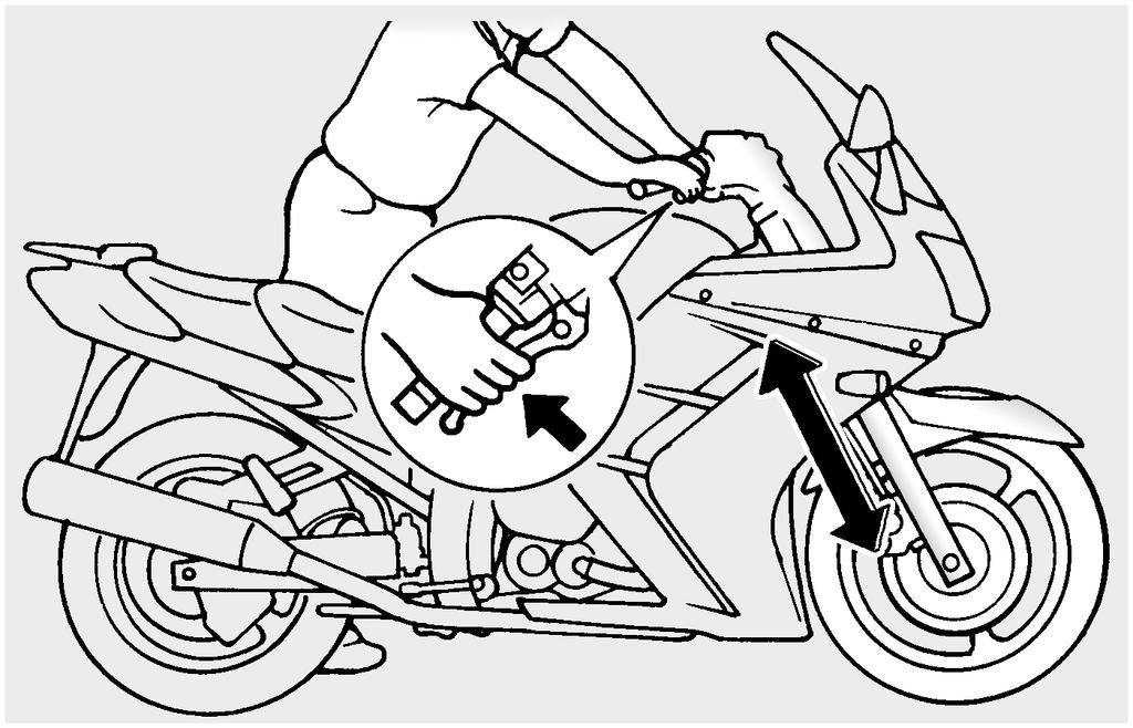 PERIODIC MAINTENANCE AND MINOR REPAIR 6 CAUTION: ECA10590 If any damage is found or the front fork does not operate smoothly, have a Yamaha dealer check or repair it.