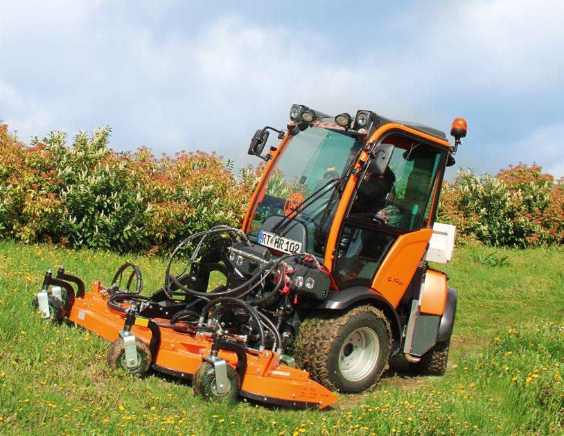 X 30 with watering arm and X³ hopper filled with water C 270 PowerDrive with liquid salt and reach arm with hedge trimmer THERE IS NO DISTANCE FAR ENOUGH.
