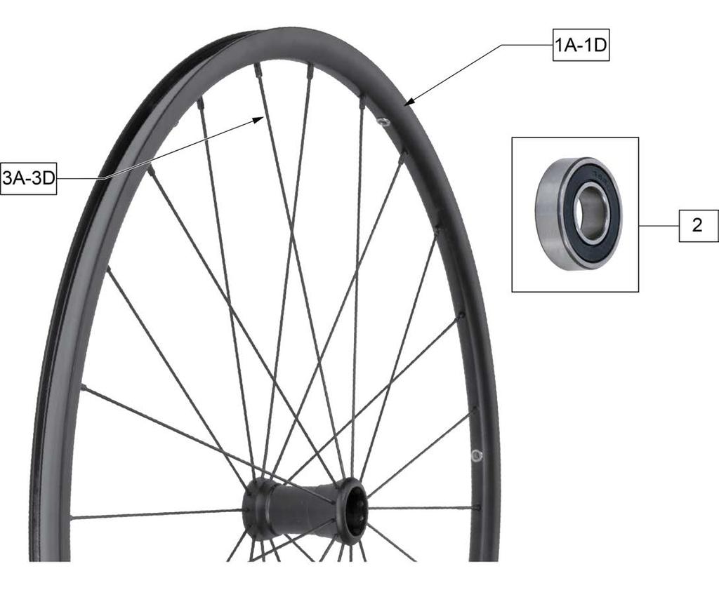 NEW ULTRA LITE SPOKE (12/2016) Note: Wheels do not include rim strips, see "RIM STRIP" page to order correct rim strip.