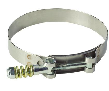 DISTRIBUTOR 2588 SPRING-LOADED T-BOLT CLAMPS - Clamps Spring Loaded T-Bolt Min. Dia. (in.) Max. Dia. (in.) Min. Dia. (mm) Max. Dia. (mm) Pack Size LBS - Per 10 FLX2588-0306 3.0625 3.375 77.8 85.
