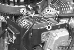 [D]: between left leg of ignition coil and left pole-plate of magnet [E]: between center of ignition coil and right pole-plate of magnet Ignition Coil Air Gap Standard: 0.