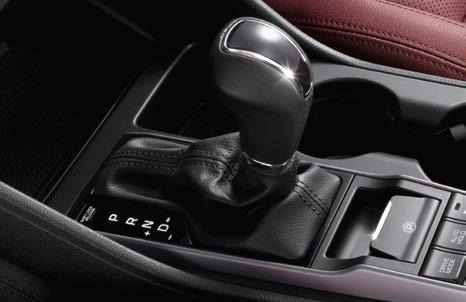 The compact parking brake control frees up useful interior space between the front seats. Dual-Clutch Technology.