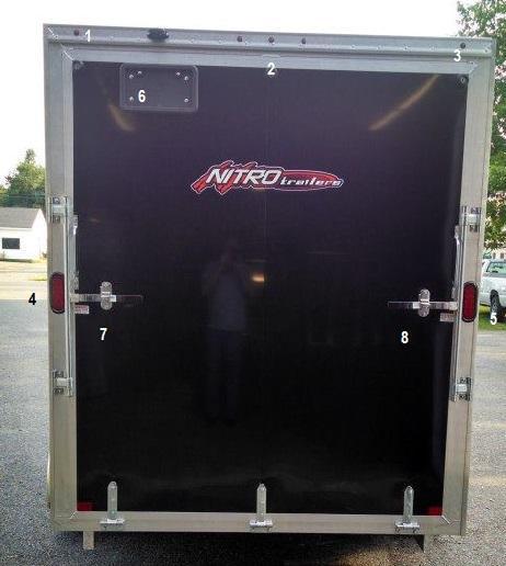 Operation Rear Door Your trailer is equipped with a spring assisted rear door, use caution when opening as it is very heavy.
