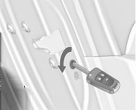The fuel filler flap and tailgate cannot be locked. Child locks Manually unlock the driver's door by turning the key in the lock.