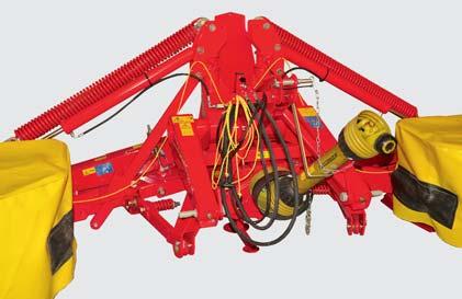 The PTO shafts are easily accessible and easy to