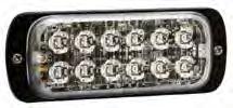 output when mounted vertically Black bezel included - white and chrome sold separately ST6V 6 LED ST26 12 LED SUPER-THIN SURFACE MOUNT Flash Patterns: 2 Input Voltage: 12~24 Vdc Current Draw: 0.