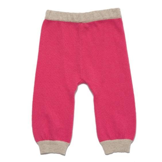 ANGEL WINGS LEGGINGS AW12KNB105 Cashmere blend leggings Oatmeal/Pink: