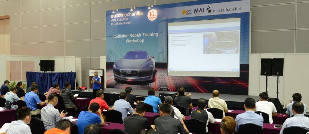 Fringe programme highlights Collision Repair Training Workshop The first Collision Repair Training Workshop took place at Automechanika Kuala Lumpur 2017.