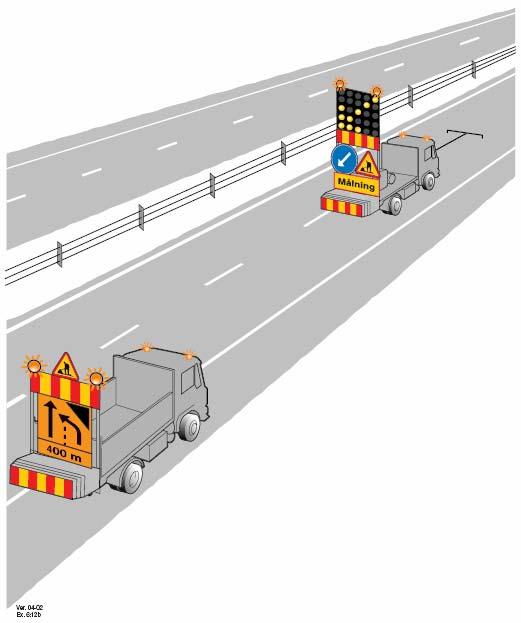 BEST PRACTICE FOR USE & DESIGN OF TMA FOR NZ ROADS However, on a two-way three-lane motorway, a fast-lane closure needs the additional action of positioning a second Shadow TMA on the middle lane.
