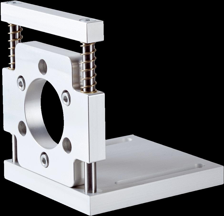 mount flange with 36 mm centering hub to 100 mm servo flange with 60 mm centering hub, aluminum, Aluminum