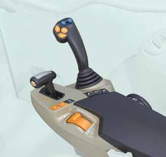 joystick The MF 5600 4 cylinder Essential Cab controls with loader electronic