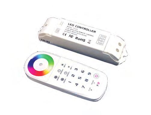 The easiest way to set up and control an Constant Voltage / PWM RGB system Receiver Remote Frequency Voltage Max Load Max Power Range Modes