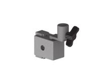 15899 Mounting pulley block for rail with removal guard made of eloxal aluminium, for standard profile rail, suitable for lamps with stud Ø 16 mm, weight: 0,16