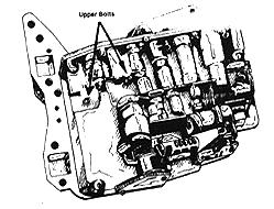 Before you remove the oil pan, it will be necessary to drain the oil first. To do so, remove the back oil pan bolts and work toward the front. Let the back of the pan drop so the fluid will drain.