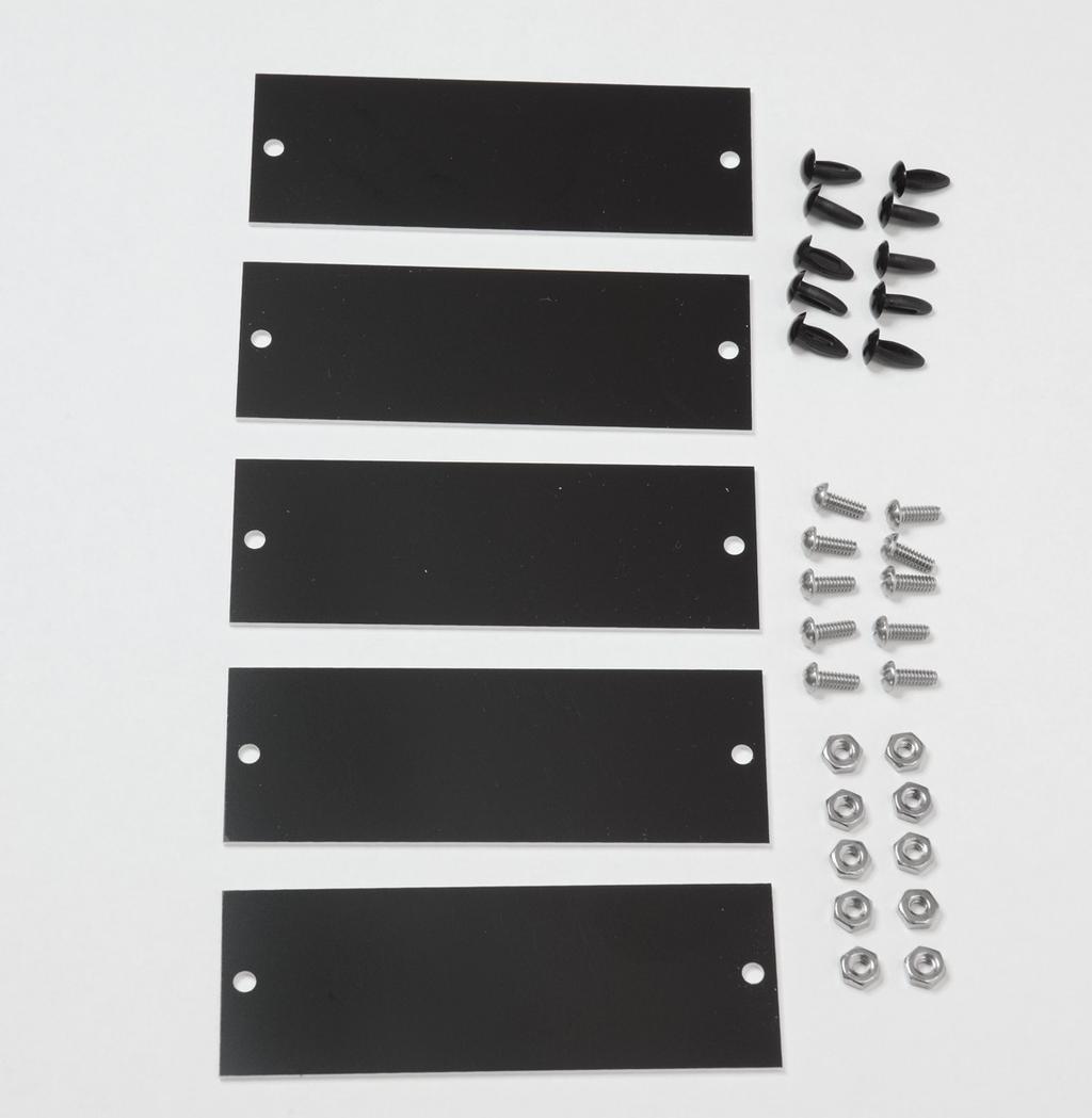 8PG1192-1NA02 8PG1192-1NA03 8PG1192-1NA04 1.25 X 3.56 blank nameplate (qty 5), nameplate rivets (qty 20), and screw and nut set (qty 20).