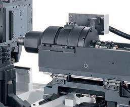 linear drive in the X3-axis 2 Integrated spindle drive with max. 10,000 rpm.