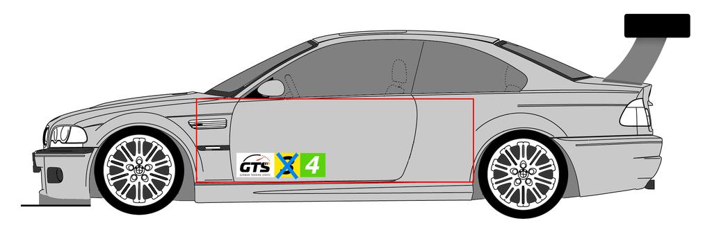 The GTS number plate may be incorporated with other markings (e.g. number plate) so long as the logo and class number remain unaltered and are easily identifiable.