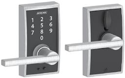 Electroic Locks Keypad Locks Schlage Touch Keyless Touchscree levers exterior iterior exterior iterior FE695 Camelot x Accet (CAM) (ACC) FE695 Camelot x Flair (CAM) (FLA) exterior iterior exterior