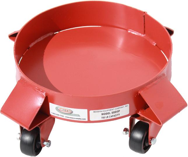 SOLID DECk DRUM DOLLIES Solid Deck Provides Great Overall Support Deck With Lip Retains the Load Four Heavy Duty Swivel Casters For Maximum Maneuverability