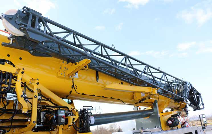Counterweight Up to 22 000 kg (48,500 lb) of counterweight can be power installed and removed from the superstructure cab allowing for easy transport to and from the job site.