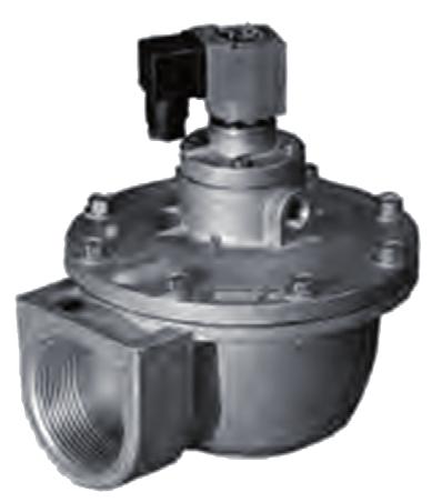 MAINTENANCE INSTALLATION DESCRIPTION High performance diaphragm valve with threaded ports. Available with integral pilot or as remotely piloted valve. Outlet at 90 to inlet.