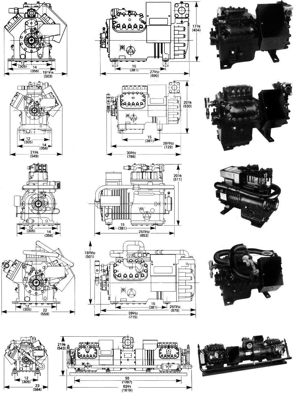 CONVENTIONAL COMPRESSORS DIMENSIONS AND PHOTOGRAPHS 4R F A M I L Y Model 4RJ1-3000 Shown 6R F A M I L Y Model 6RJ1-4000 Shown TWO- STAGE 9T F A M I