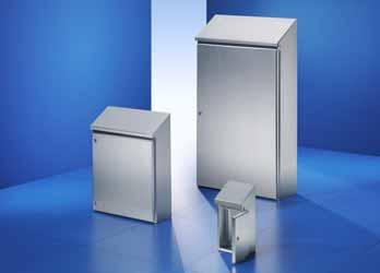 T Hygienic Design Compact enclosures HD, single-door H H.5 enefits in detail: Roof angled forwards by 30. Horizontal drainage edge to protect the seal. Chamfered door fold.