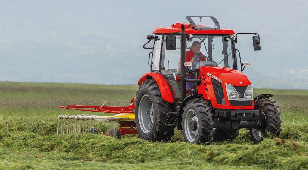 A UNIVERSAL WHEELED FARM TRACTOR, INTENDED FOR WORKING WITH AGRICULTURAL IMPLEMENTS, INDUSTRIAL AGGREGATES AND FOR AGRICULTURAL TRANSPORT, IT HAS BEEN DESIGNED TO HONOUR THE BASIC PILLARS OF THE