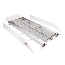 Lightweight Aluminum Drawers carry up to lbs.
