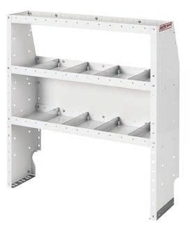 AND INSTALL with captive nuts on each shelf and complete installation hardware FLAT FRONTS on -½" deep adjustable