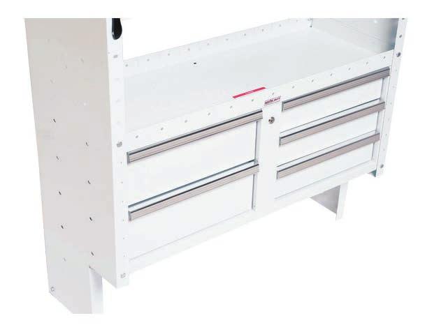 SECURE STORAGE Add extra security and theft-resistance for valuable tools and equipment with WEATHER GUARD Secure Storage shelf units.