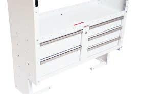 HIGH SECURITY welded steel box and shelf construction UNMATCHED ORGANIZATION & EFFICIENCY with no wasted space below or between drawers UNMATCHED DURABILITY box construction strengthens and rigidizes