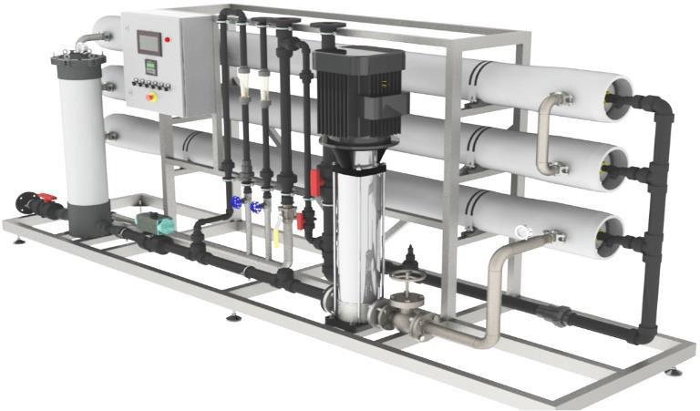 Medium Size RO System PTROM Series without pretreatment PTROM Series Reverse Osmosis Systems have been engineered for capacities ranging from 4m3/h to 10m3/h (Feed TDS < 2500 ppm) Vontron RO membrane