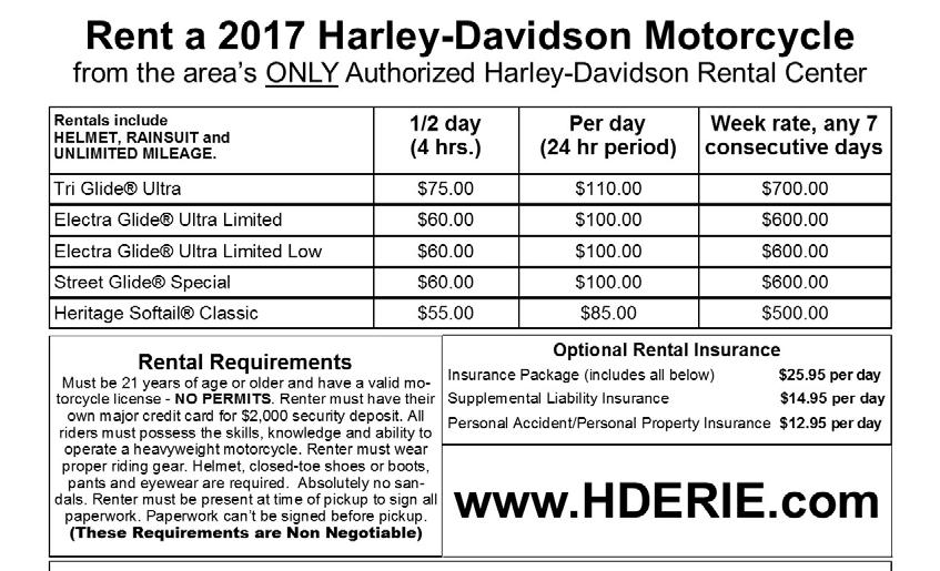 Harley Fly & Ride Rental Season Starts April 1 st!