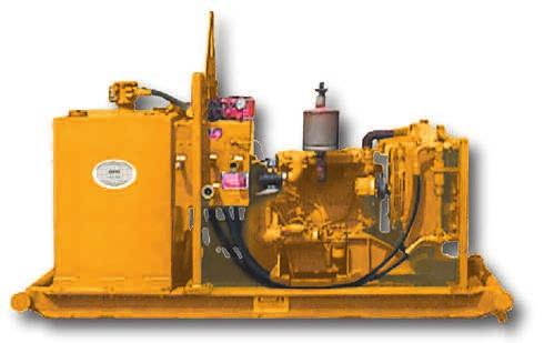 All components are skid mounted and consist of a Prime Mover, Hydraulic Pump, Hydraulic Oil Reservoir, and Hydraulic Hoses to transfer power