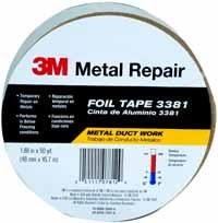 Foil Tape 3340 is ideal for sealing rigid fiberglass duct boards and flexible (non-metallic) air duct and connector systems. Acrylic adhesive, 2.
