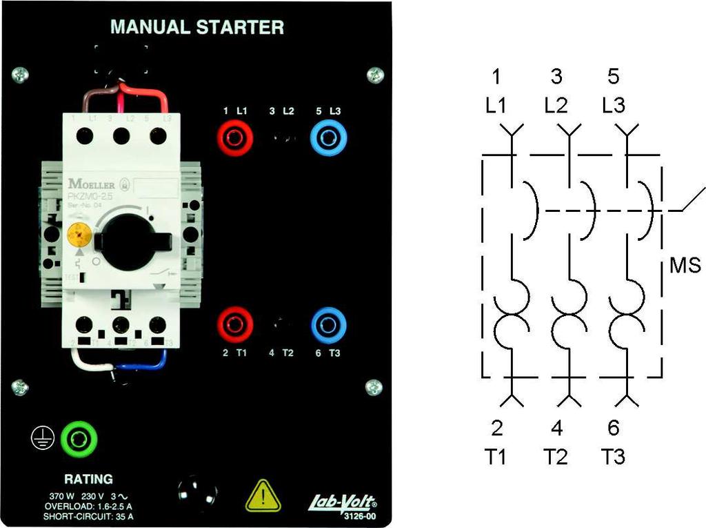 Ex. 1-3 Manual Starters Procedure Outline Figure 1-9. Manual Starter, Model 3126. Figure 1-10. Cam Switch, Model 3140.