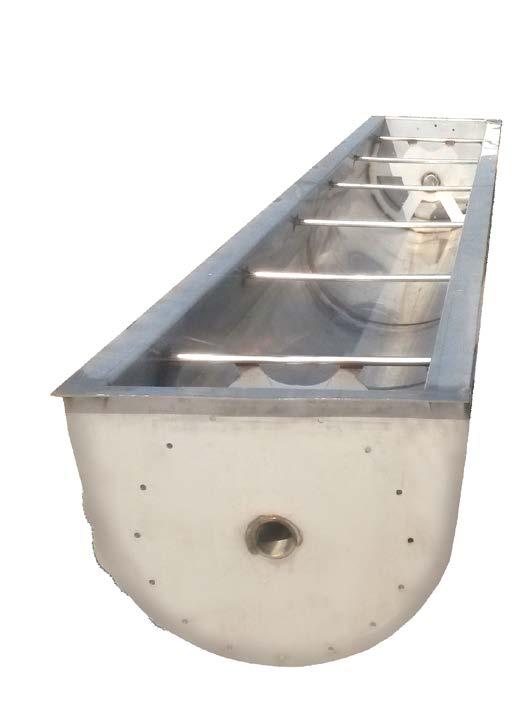 To minimize bridging the micro bins are designed with three vertical sides, chamfered corners, and a large conveyor discharge opening. 20:1 ratio gearboxes standard.