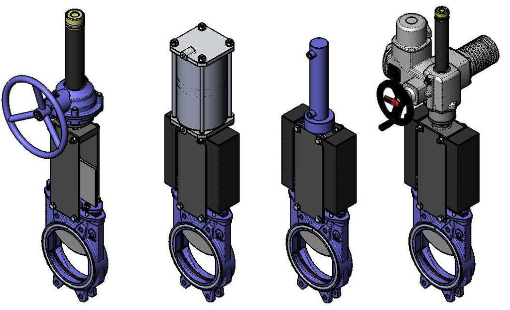 fig. 7 Handwheel gear box Pneumatic actuator Hydraulic actuator Electric-motor ACCESSORIES A OPTIONS Different types of accessories are available to adapt the valve to specific working conditions