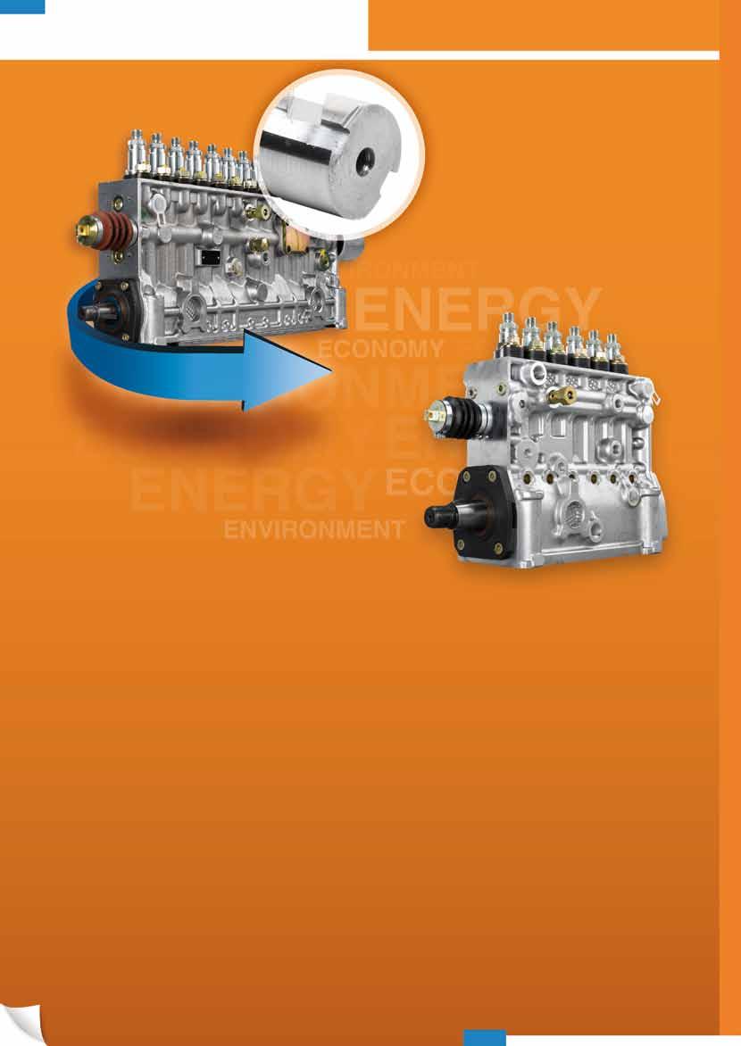 INJECTION PUMP One piece type, 6, 8 or 12 elements depending on the type of engine. Fitted in the «V engine» or outside according to the application and level of power.