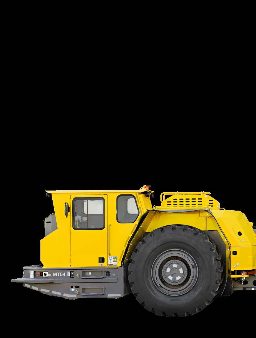 Minetruck MT54 Productive underground haulage Minetruck MT54 is a high-capacity underground truck in a compact design, engineered with smart features to ensure productivity in larger underground