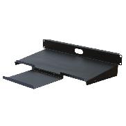 O SHELVES HN-SH-120 Product: Depth ( ): HN-SH-225 19" KEYBOARD-MOUSE TRAY SHELF 1 RMS. BLACK Shelves Fixed mount keyboard with reversible mouse tray 1U 14" Collapsed / 28" Extended Load.