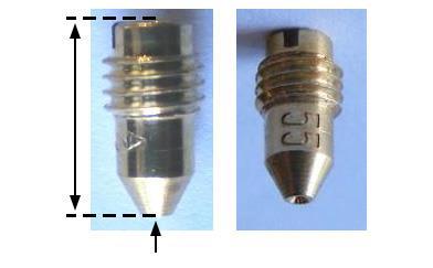 20mm 4.2. Internal Diameter of Smallest hole inside the Idle Diffuser GO Spec: 0.55 mm (GO) NO GO Spec: 0.6 mm (NO GO) 3.