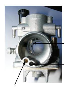 The throat diameter must be checked from both sides of the carburettor.